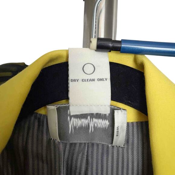 Women's Neiman Marcus Notch Lapel Single-Breasted Blazer Bright Yellow Size XL - Picture 4 of 7